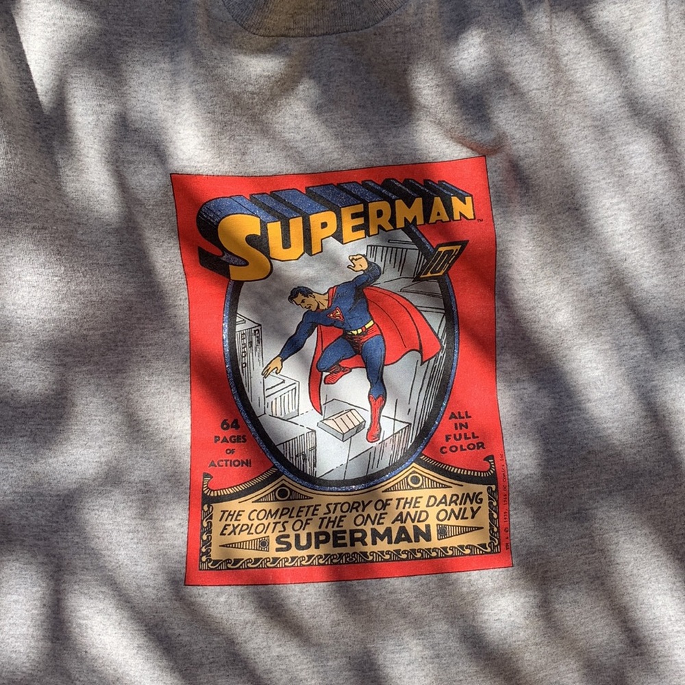 DC Comics Superman Men’s T Shirt XL Gray